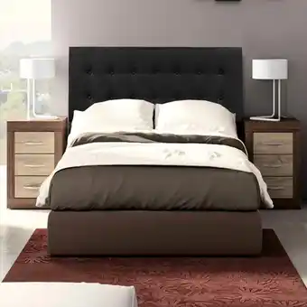Éxito Cabecero flotante tela 1,5 plazas home negro oferta