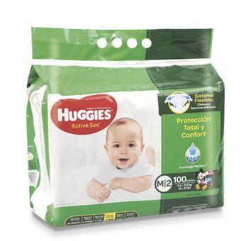 Makro Panal huggies activesec talla m 100u oferta