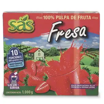 Makro Pulpa de fruta sas fresa porcionada caja 100gx10u oferta