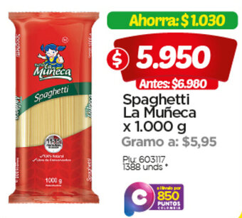Surtimax Spaghetti La Muñeca x 1.000g oferta
