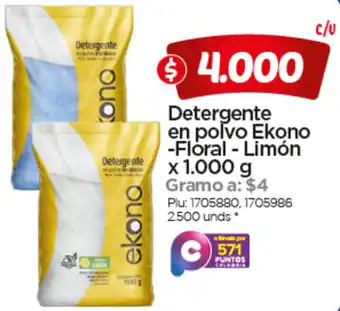 Surtimax Detergente en Polvo Ekono Floral - Limón x 1.000g oferta