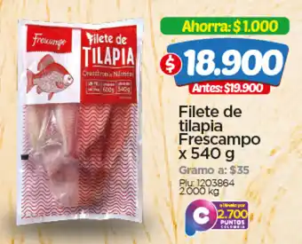 Surtimax Filete de Tilapia Frescampo x 540g oferta