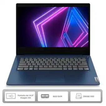 Linio Portátil lenovo 14 pulgadas intel core i3 8gb 256gb oferta