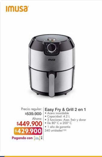 Metro Easy fry & grill 2 en 1 oferta