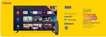 Metro Smart tv uhd 4k 55'' caixun oferta