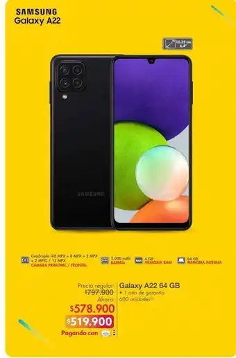 Metro Celular samsung galaxy a22 64gb oferta