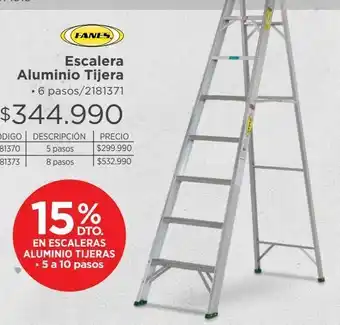 Escalera aluminio tijera