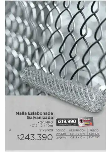 Easy Malla eslabonada galvanizada oferta
