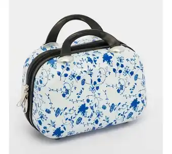 Panamericana Neceser con cremallera, diseño hojas y flores azules oferta