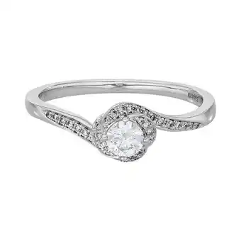 Kevin's Joyeros Anillo compromiso en oro blanco de 18 kilates, con diamante central de 0.20 ct y decoración en diamantes de 0.09 ct oferta