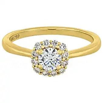Kevin's Joyeros Anillo compromiso en oro amarillo de 18 kilates, con diamante central de 0.30 ct y decoración en diamantes de 0.15 ct oferta