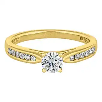 Kevin's Joyeros Anillo compromiso en oro amarillo de 18 kilates, con diamante central de 0.30 ct y decoración en diamantes de 0.13 ct oferta