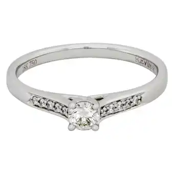 Kevin's Joyeros Anillo compromiso en oro blanco de 18 kilates, con diamante central de 0.15 ct y decoración en diamantes de 0.05 ct oferta