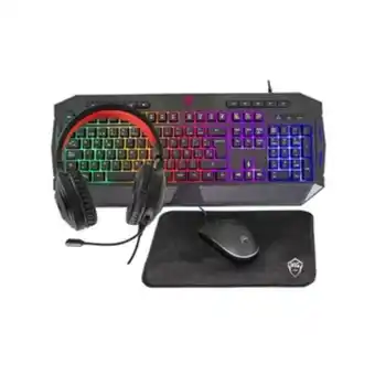Ktronix Combo kalley alámbrico teclado + mouse + audífonos + padmouse gaming negro oferta