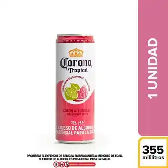 Éxito Hs limón toronja corona 355 ml oferta