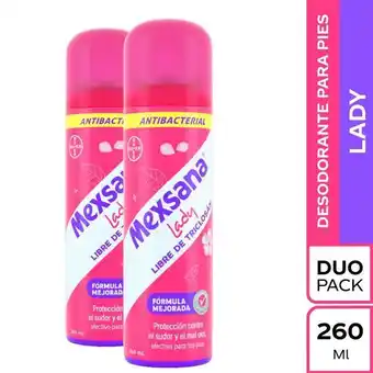 Éxito Of duaopack lady spray x 2 p e mexsana 520 ml oferta
