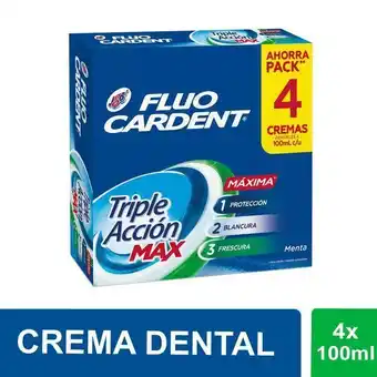 Éxito Crema dental triple accion fluocardent 400 ml oferta