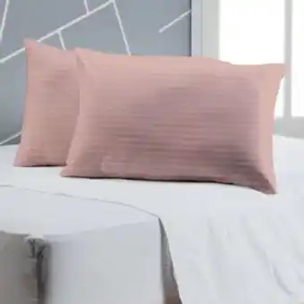 Juego de 2 almohadas en tela microfibra rosado