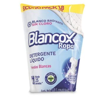 Makro Detergente liquido blancox ropa blanca radiante antibacterial dp 1800ml oferta