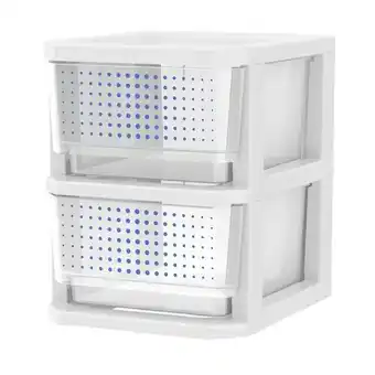Estra Cajonera grande x2 sr blanco-natural-puntos azules oferta