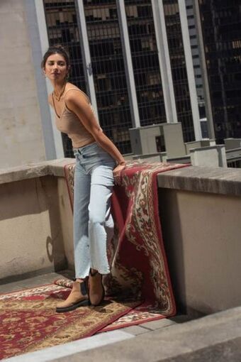 Carmel Crop top tiras café oferta