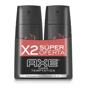 Makro Body spray axe aerosol dark temptation 150mlx2u oferta