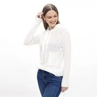 Fuera de Serie Sueter para mujer color negro, manga larga con capota. oferta