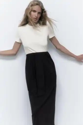 Zara Vestido midi combinado oferta