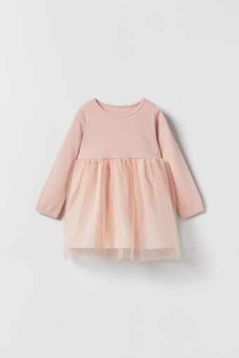 Zara Vestido combinado tul oferta