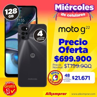 Alkomprar Moto G22 128GB oferta