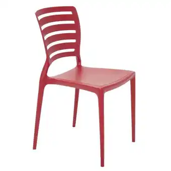 Olímpica Silla tramontina sofia respaldo horizontal de polipropileno y fibra de vidrio rojo oferta