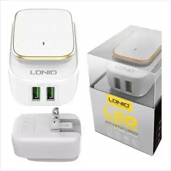 Éxito Cargador pared ldnio lampara touch x2 usb id 2.4mah original oferta