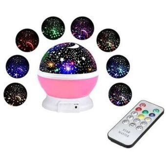 Linio Proyector lampara star master niños rotación recargable + control oferta
