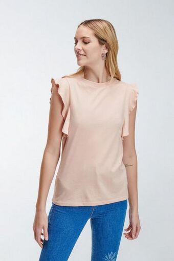 Koaj Camiseta sin estampado, con gola sobre hombro. oferta