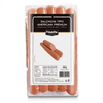 Makro Salchicha tipo americana premium filadelfia 480g oferta