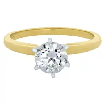 Kevin's Joyeros Anillo en oro amarillo de 18 kilates, con diamante central de 1.01 ct oferta