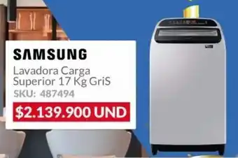 Homecenter Samsung Lavadora Carga Superior 17kg oferta