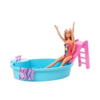 Alkosto Muñeca barbie piscina glam con muñeca mattel oferta