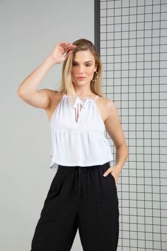 Carmel Camiseta tiras blanco oferta