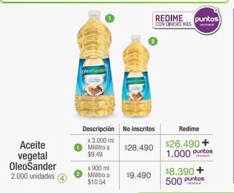 Jumbo Aceite vegetal oleosander oferta