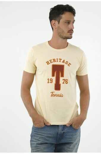 Tennis Camiseta amarilla para hombre oferta