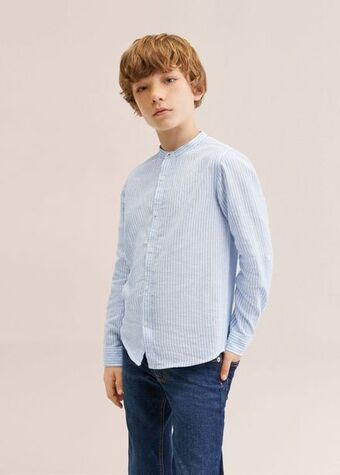 Mango Camisa algodón lino oferta