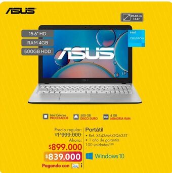 Metro Computador portátil asus oferta