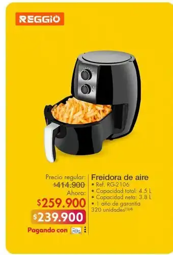 Metro Freidora de aire reggio oferta