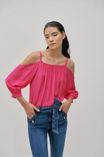 Julio Blusa jacquard hombros descubiertos oferta