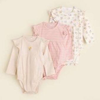 Falabella Bodies bebé niña pack x3 algodón yamp oferta
