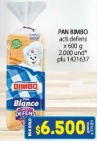 Colsubsidio Pan Bimbo x 600g oferta