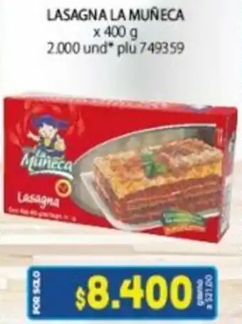 Colsubsidio Lasagna La Muñeca x 400g oferta