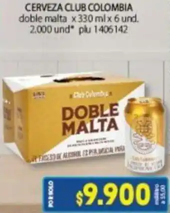 Colsubsidio Cerveza Club Colombia Doble Malta 6 und x 330ml oferta