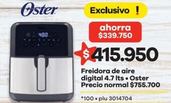 Freidora de Aire Digital 4.7lt Oster